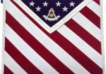 Hand Embroidered U.S Past Master Masonic Apron
