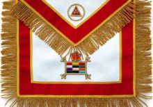 Masonic Massachusetts Chapter Apron Hand Embroidered