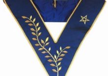 Masonic collar – AASR – Thrice Powerful Master – Machine embroidery