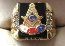 Independent Order of Odd Fellows Masonic Copper Ring