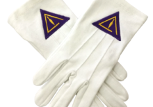 High Quality Royal & Select White Cotton Masonic Glove