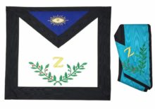 Masonic AASR 4th Degree Apron and Collar Set Machine Embroidered