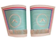Masonic Gauntlets Cuffs - Embroidered With Fringe - Worshipful Master Emulation Rite