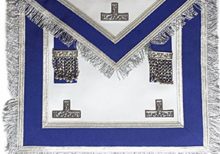 Centennial/Canadian MM/PM Worshipful Royal Blue Apron Silver Fringe