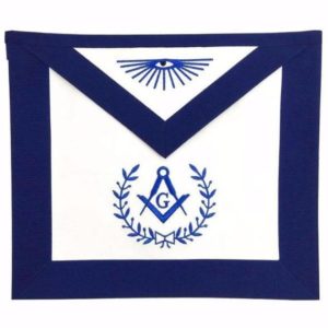 Masonic Blue Lodge Master Mason Apron Machine Embroidery Navy