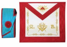 Masonic Blue Lodge worshipful Master Mason Apron and sash set