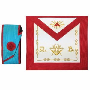 Masonic Blue Lodge worshipful Master Mason Apron and sash set