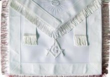 Masonic Master Mason Apron All White With Fringe