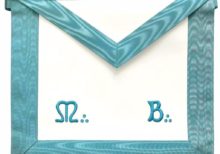 Master Mason French Rite / Modern Rite Lambskin Apron - Sky Blue