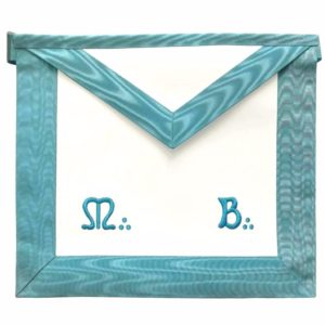 Master Mason French Rite / Modern Rite Lambskin Apron - Sky Blue