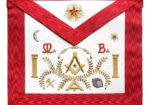Masonic Scottish Rite Apron - AASR - Master Mason - Stone Acacia Columns