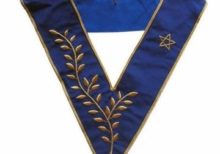 Masonic Officer's collar - AASR - Thrice Powerful Master - Hand embroidery