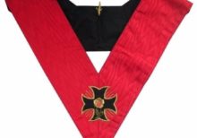 Masonic Officer's collar - AASR - 18th degree - Knight Rose Croix - Croix pattée
