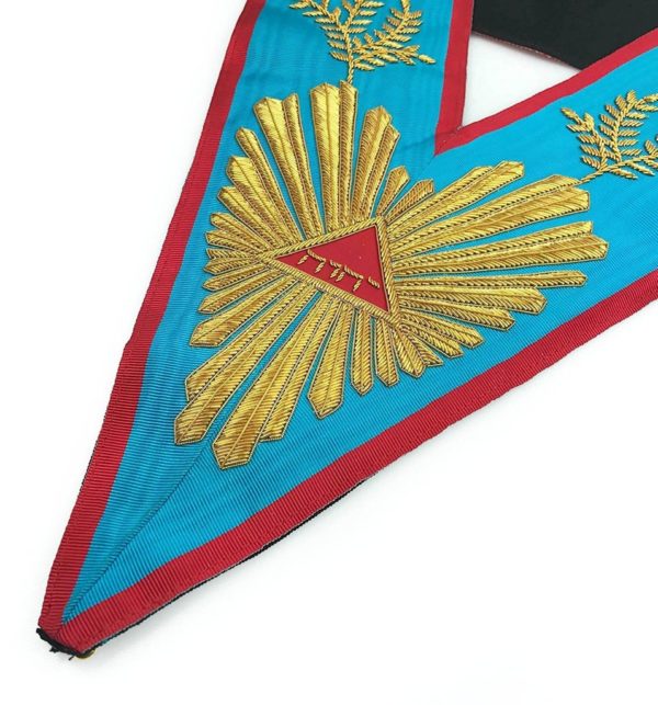 Masonic Officer's collar Memphis Misraim Worshipful Master Hand Embroidered