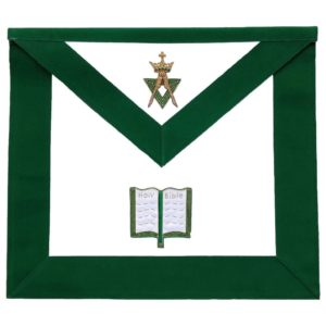 Allied Masonic Degree AMD Hand Embroidered Officer Apron - Chaplain