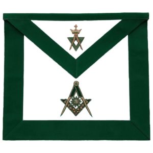 Allied Masonic Degree AMD Hand Embroidered Officer Apron - Senior Deacon