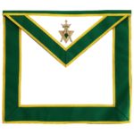 Allied Masonic Degree AMD Past Sovereign Master Apron Hand Embroidered Green Motif