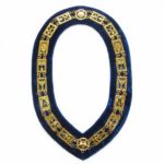 Cryptic Mason - Royal & Select Chain Collar - Gold Silver On Blue + Free Case