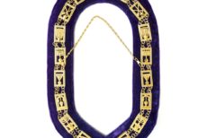 Cryptic Mason - Royal & Select Chain Collar - Gold Silver On Purple + Free Case