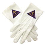 High Quality Royal & Select White Cotton Masonic Glove