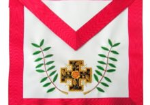 Masonic AASR - 18th degree - Knight Rose-Croix - Patted cross + acacia twigs