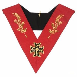 Masonic AASR collar 18th degree - Knight Rose Croix - Croix pattée + Acacia Branches