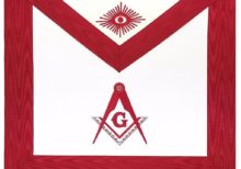 Masonic Blue Lodge Master Mason Apron Red