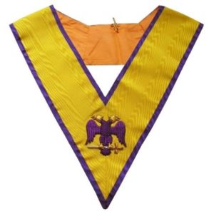 Masonic Memphis Misraim Hand Embroidered Collar - 95 Degree