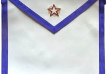 Masonic Memphis Misraim Rite Apprentice Fellowcraft Flaming Star Apron