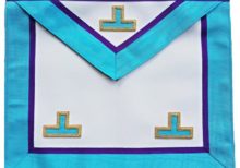 Masonic Memphis Misraim Rite Worshipful Master Apron Hand Embroidered