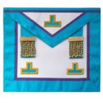 Masonic Memphis Misraim Rite Worshipful Master Apron with Tassles Hand Embroidered