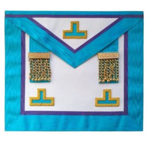 Masonic Memphis Misraim Rite Worshipful Master Apron with Tassles Hand Embroidered