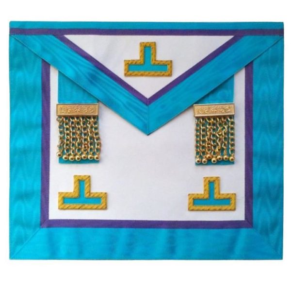 Masonic Memphis Misraim Rite Worshipful Master Apron with Tassles Hand Embroidered