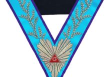 Masonic Memphis Misraim Worshipful Master Hand Embroidered Collar