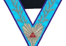 Masonic Memphis Misraim Worshipful Master Hand Embroidered Collar