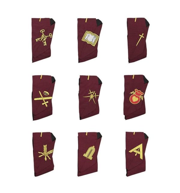 Masonic Regalia 14th Degree Officers Apron and Collar Set