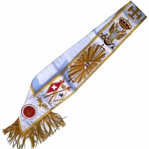 Masonic Rose Croix Sash - AASR - 33rd degree - All Countries Flags