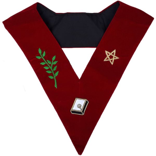 Masonic Scottish Rite 14th Degree Lodge Of Perfection Embroidered Collar