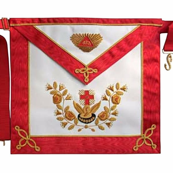 Masonic Scottish Rite AASR Leather apron 18th degree Hand Embroidered