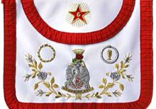 Masonic Scottish Rite AASR Round Satin apron 18th degree