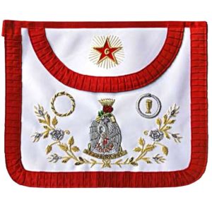 Masonic Scottish Rite AASR Round Satin apron 18th degree