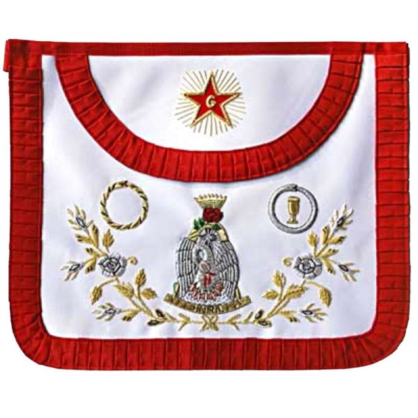 Masonic Scottish Rite AASR Round Satin apron 18th degree