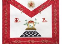 Masonic Scottish Rite Apron - AASR - Master Mason - Checkered Floor