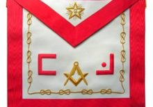 Masonic Scottish Rite Apron - AASR - Master Mason - Masonic Letters Square Compass