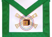 Masonic Scottish Rite Leather Masonic Apron - AASR - 5th Degree