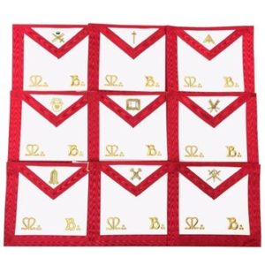 Masonic Scottish Rite Officers Apron AASR (REAA) - Set of 9