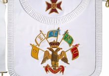 Masonic Scottish Rite Satin Round Apron - AASR - 33rd degree