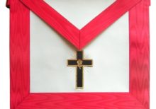 Masonic Scottish Rite apron - AASR - 18th degree - Knight Rose-Croix - Latin cross
