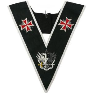 Masonic collar - AASR - 30th degree - Templar Cross & Bicephalic Eagle