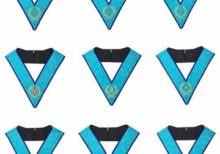Memphis Misraim Officer Collars Machine Embroidery Set - Set of 9 Collar